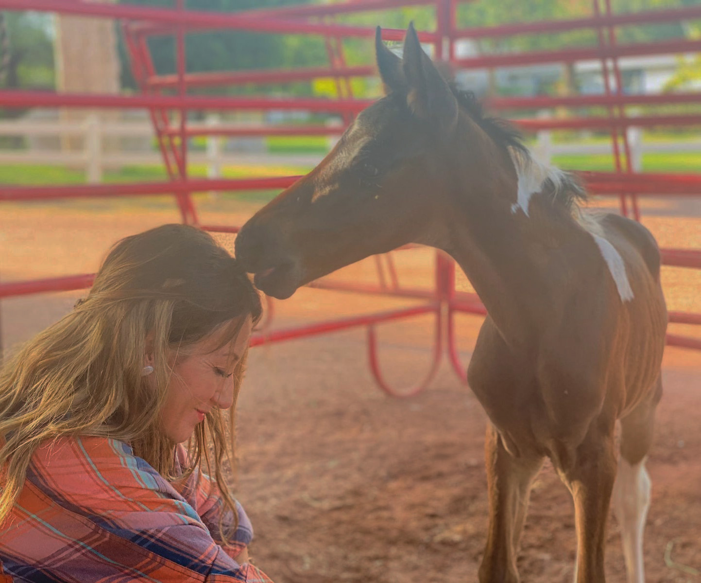 imagen magda con un caballo