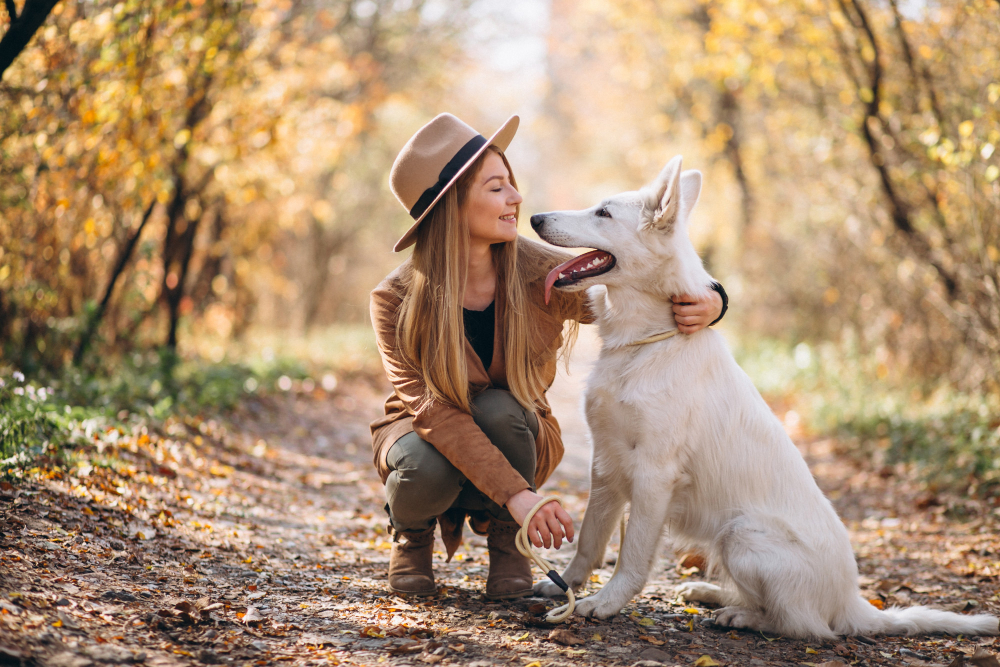 imagen magda con un perro